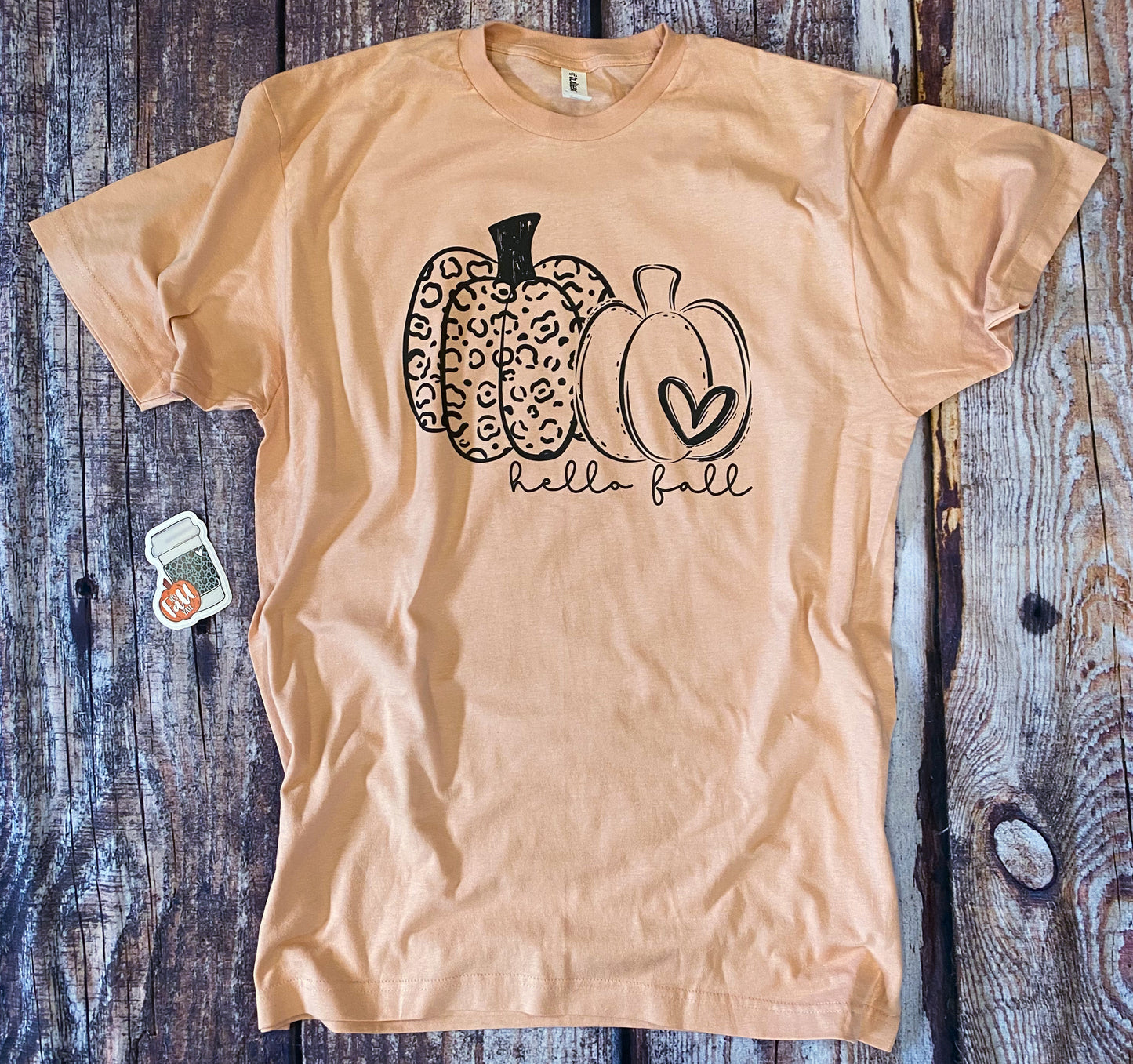 Hello Fall Peach Tee