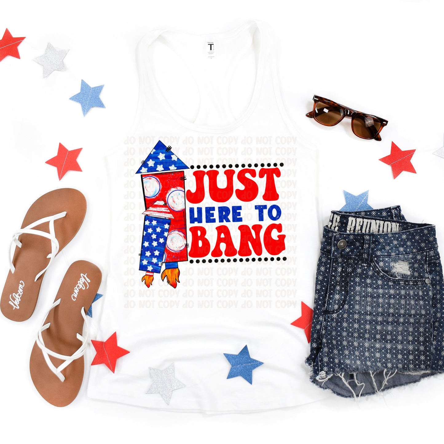 DTF TRANSFER Just Here To Bang