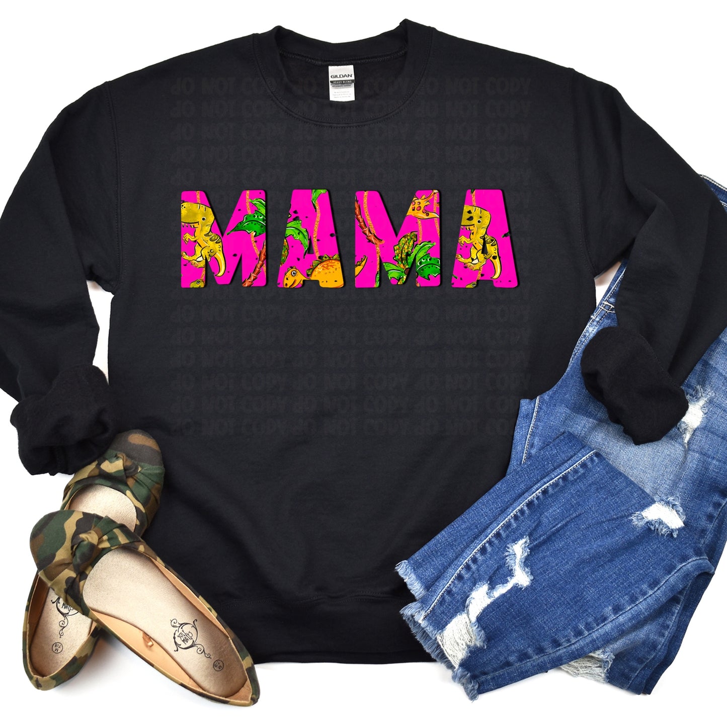 DTF TRANSFER Pink Dino Mama
