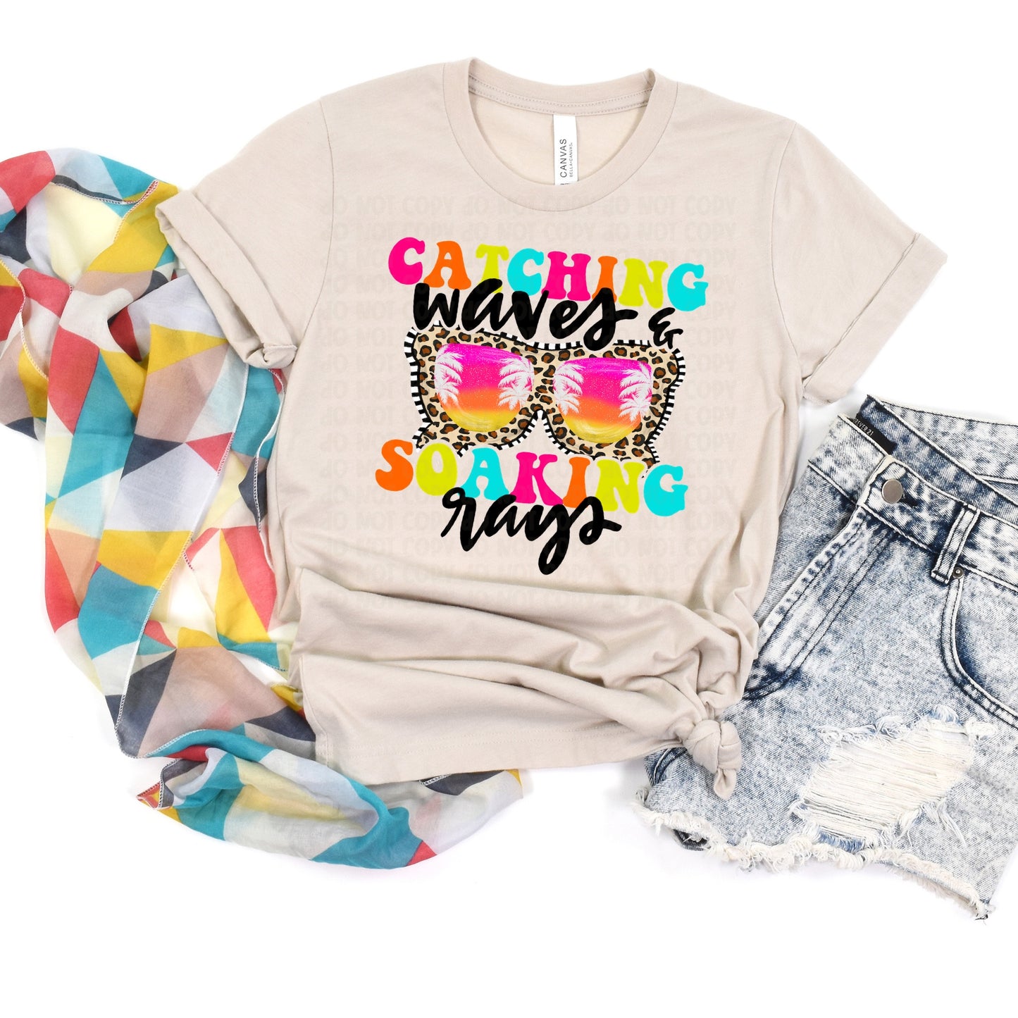 DTF TRANSFER Catching Waves Soaking Rays