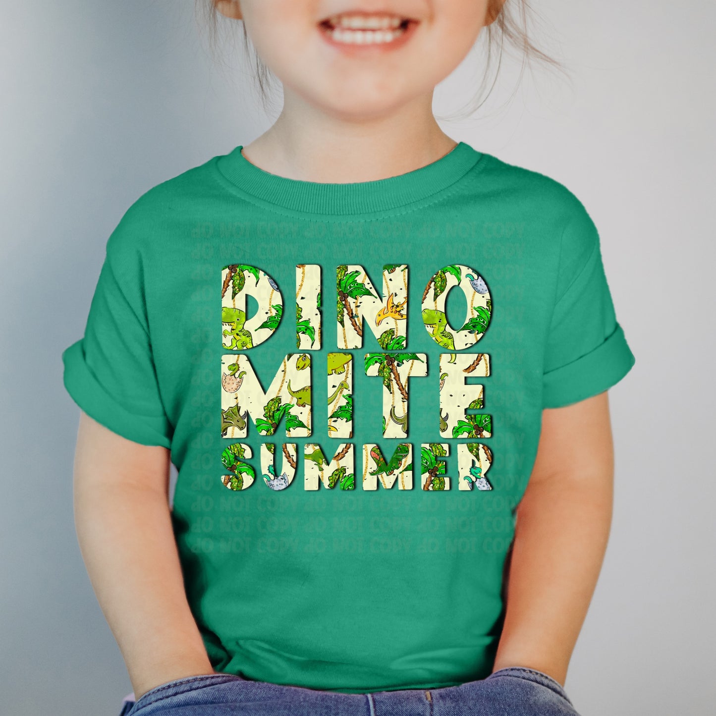 DTF TRANSFER Beige Dinomite Summer