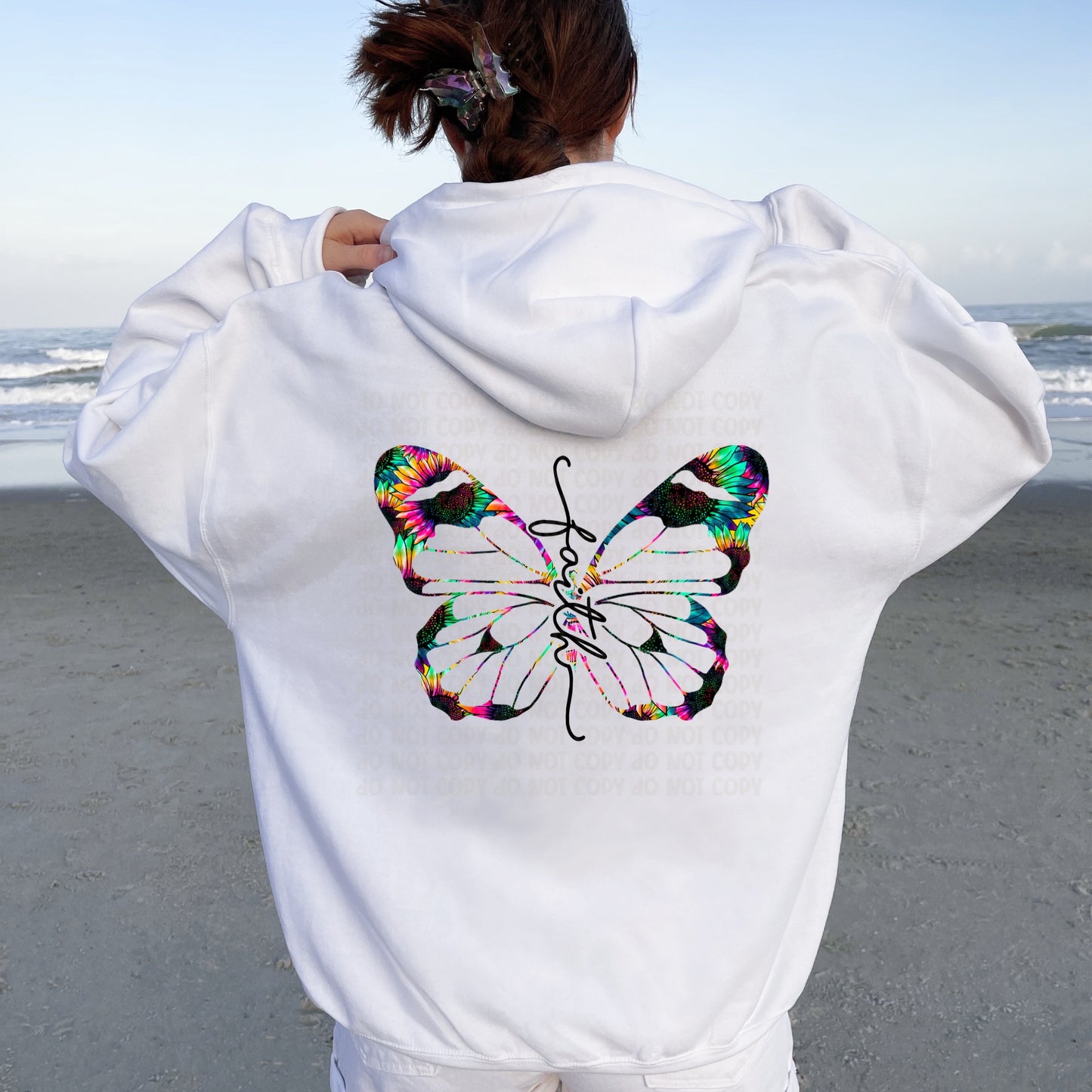 DTF TRANSFER Faith Sunflower Butterfly