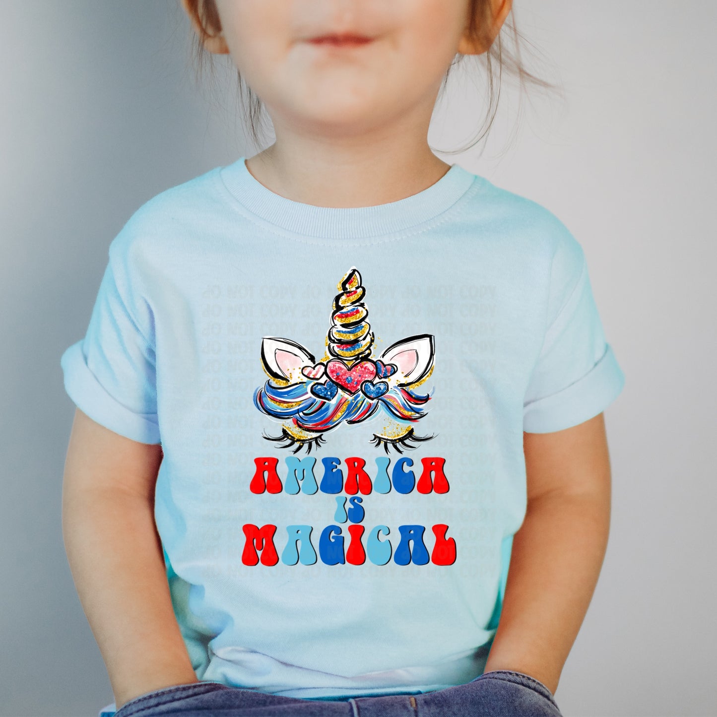 DTF TRANSFER America Is Magical Unicorn