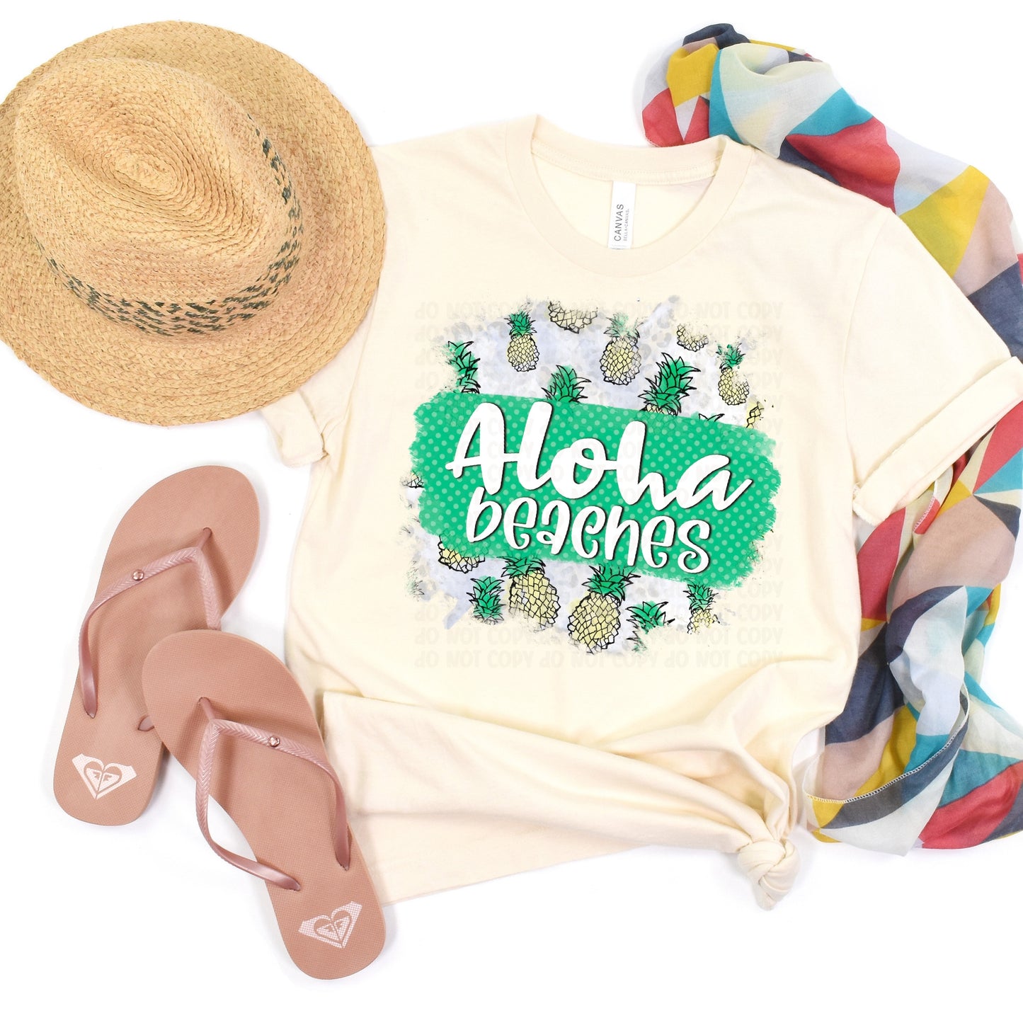 DTF TRANSFER Aloha Beaches Pineapples