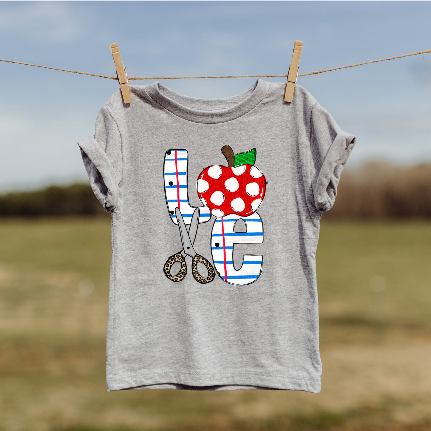 DTF TRANSFER LOVE Teach/School