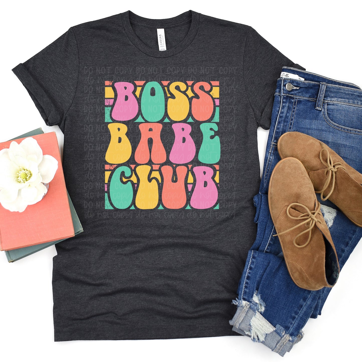 DTF TRANSFER Boss Babe Club Vintage Retro