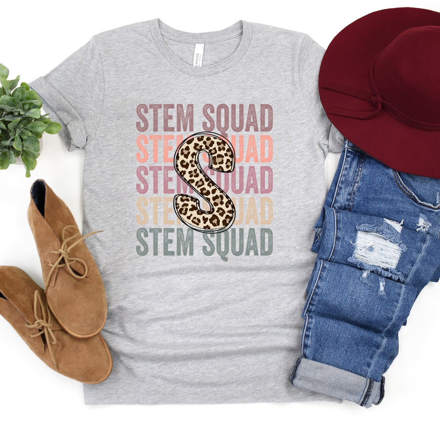 DTF TRANSFER STEM Squad Stacked Leopard