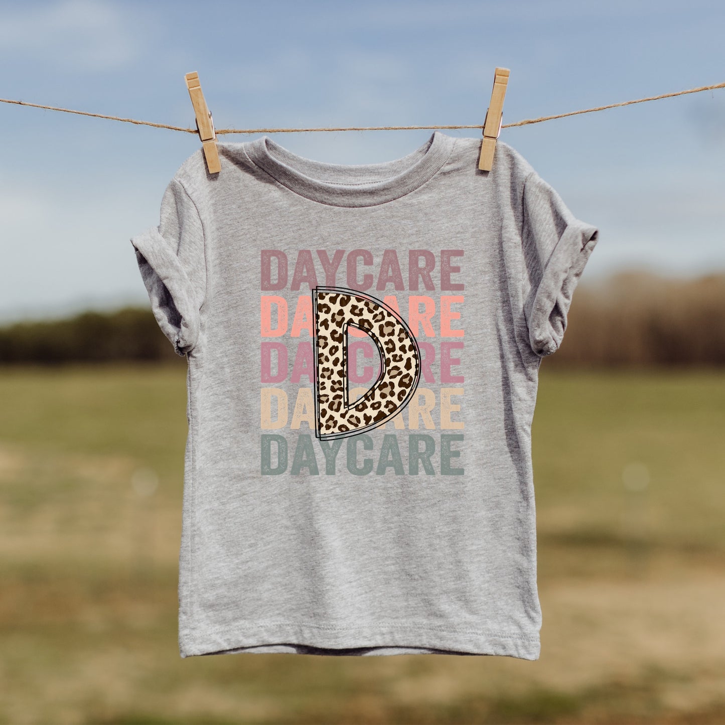 DTF TRANSFER Daycare Stacked Leopard