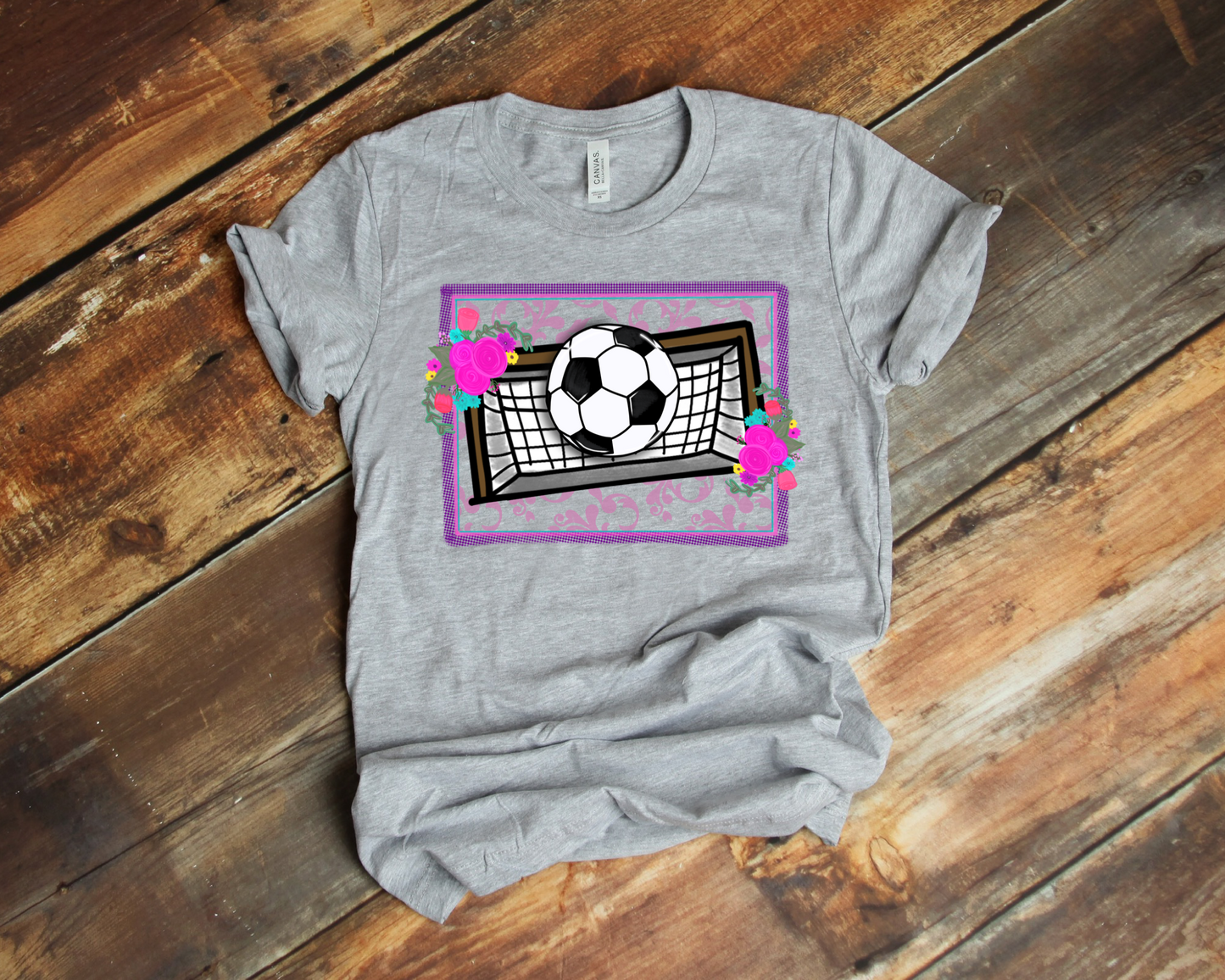 DTF TRANSFER Soccer Goal Floral