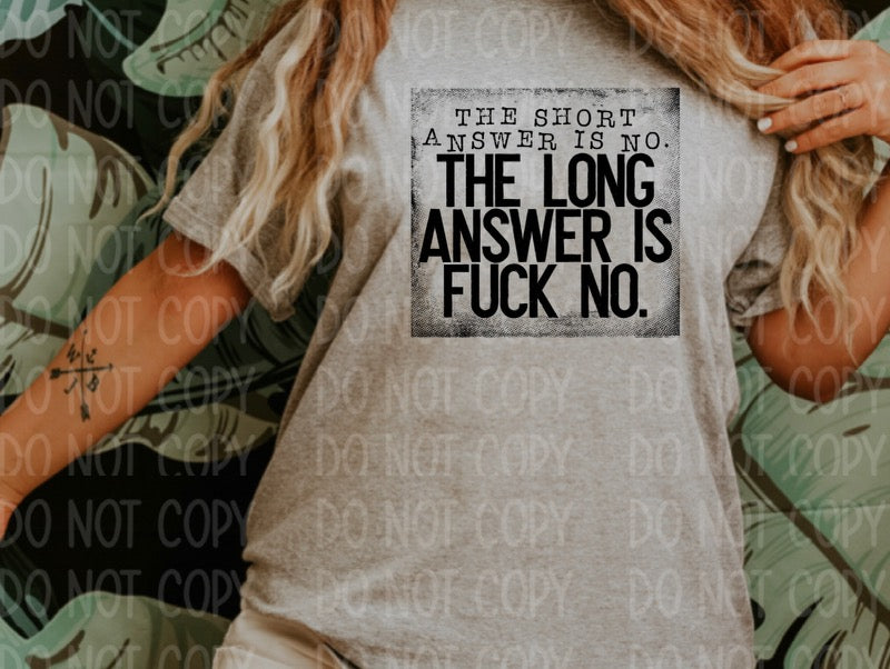 DTF TRANSFER The Short Answer Is No