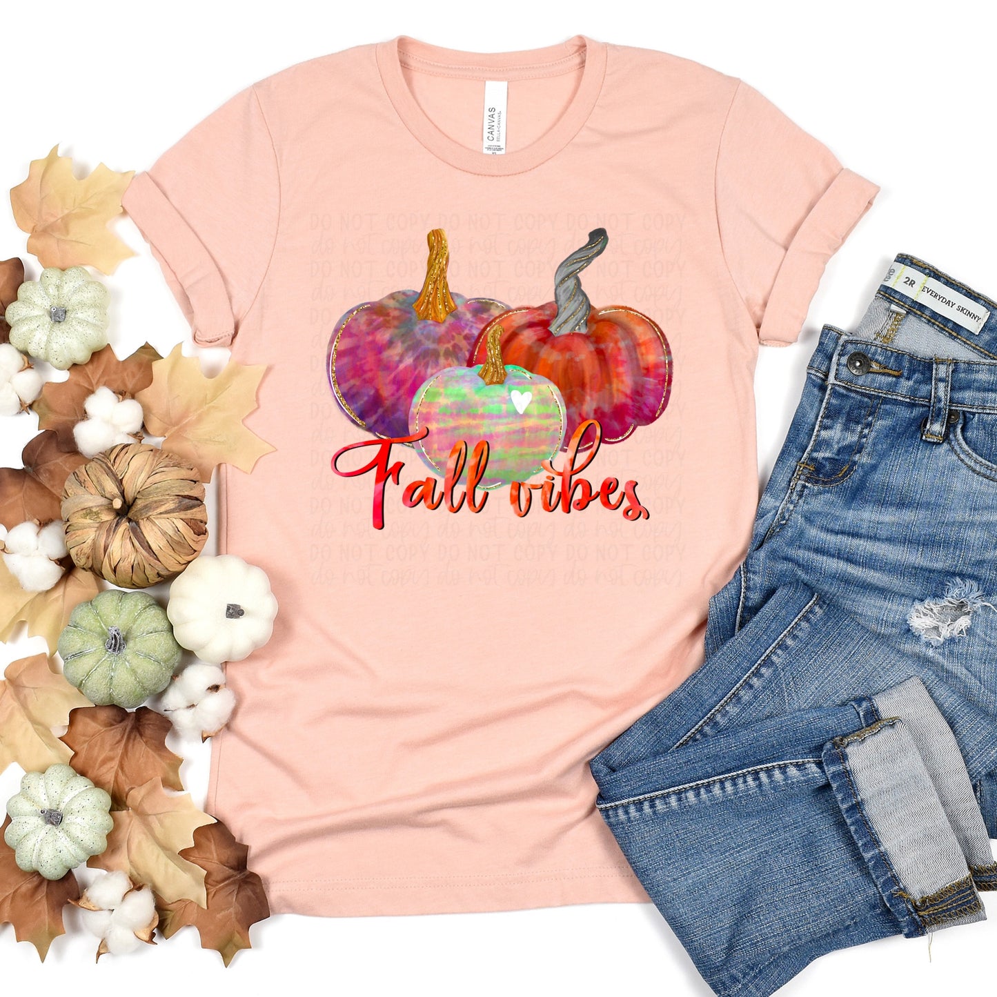 DTF TRANSFER Fall Vibes Pumpkins