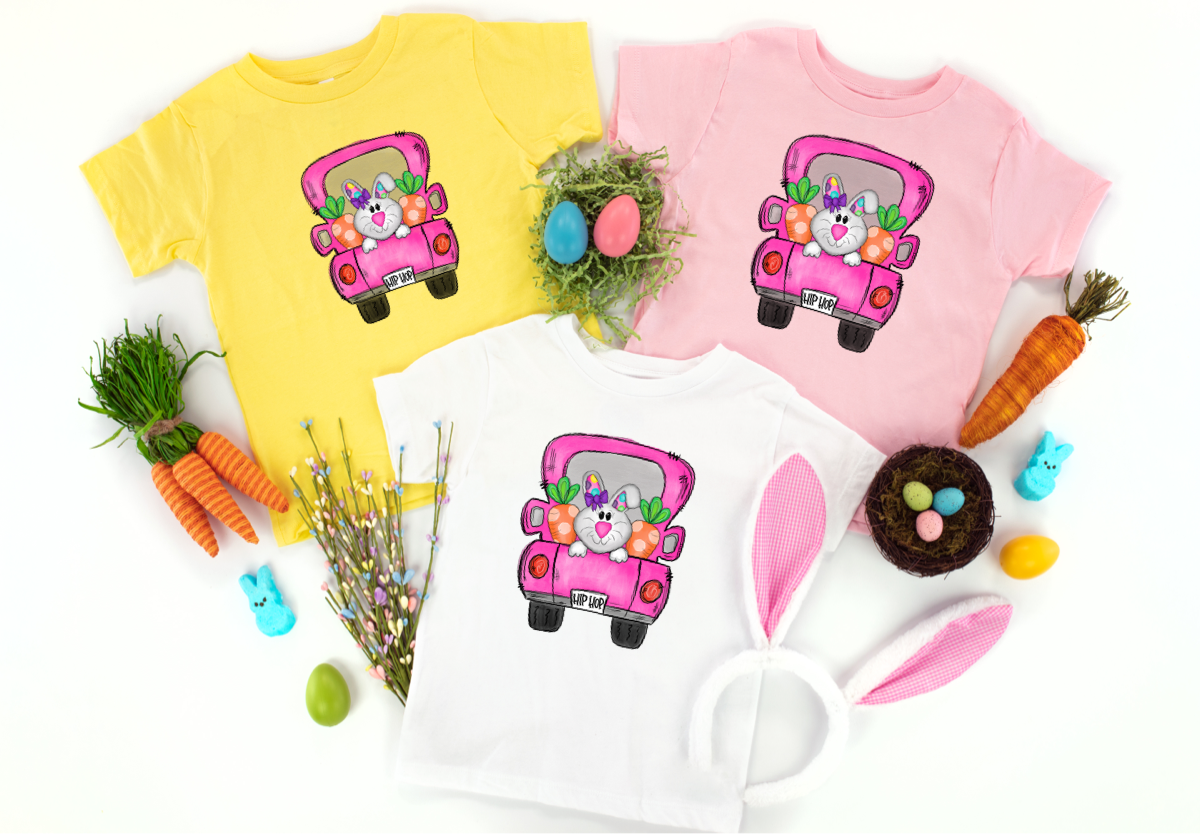 DTF TRANSFER Pink Truck