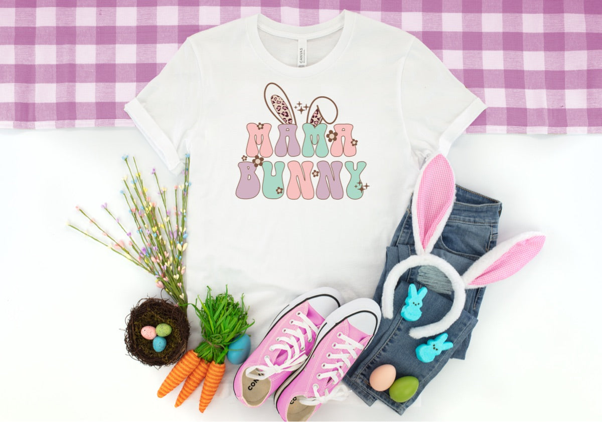 DTF TRANSFER Mama Bunny Retro
