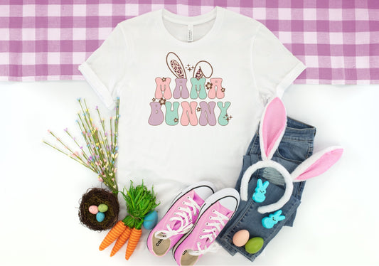 DTF TRANSFER Mama Bunny Retro