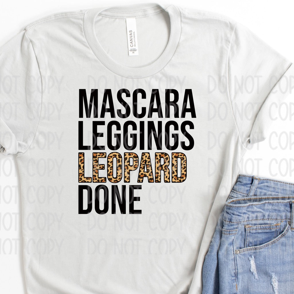 DTF TRANSFER Mascara Leggings Leopard Done