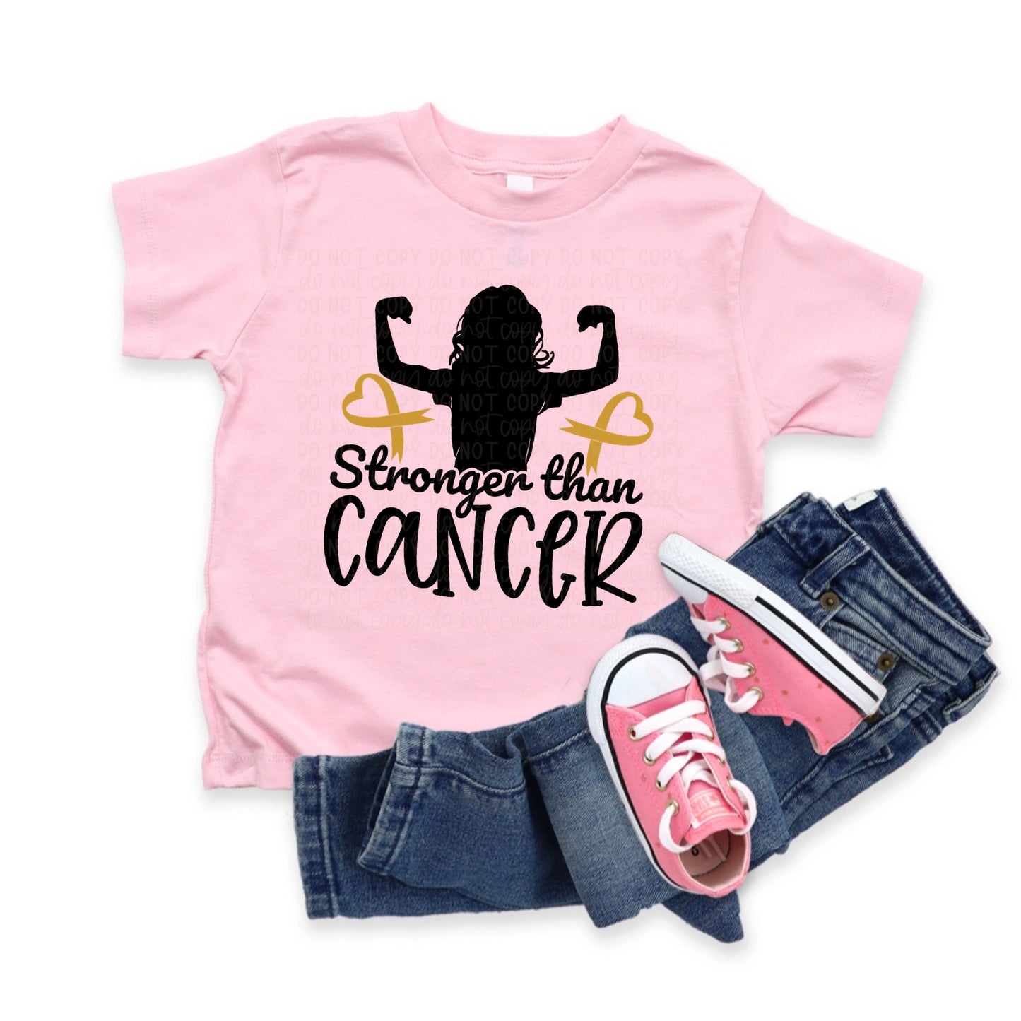 DTF TRANSFER Stronger Than Cancer Childhood Cancer Awareness