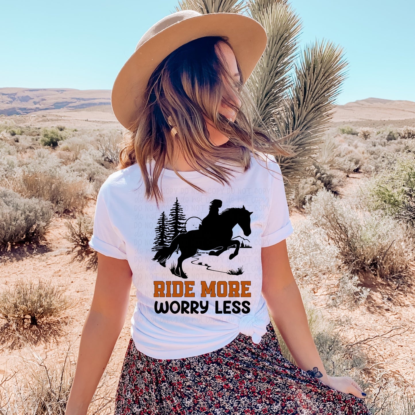 DTF TRANSFER Ride More Worry Less