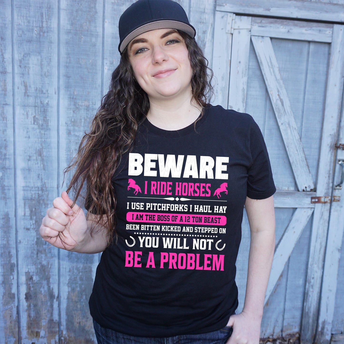 DTF TRANSFER Beware I Ride Horses