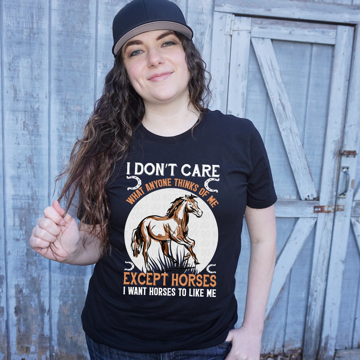 DTF TRANSFER I Don't Care What Anyone Thinks Of Me Except Horses