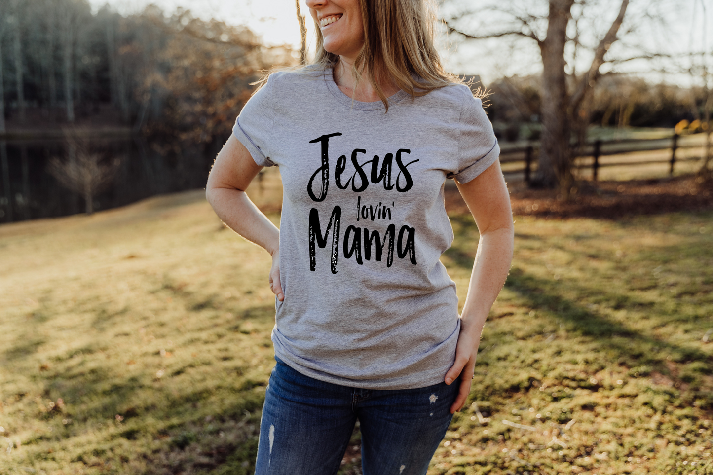 DTF TRANSFER Jesus Lovin Mama (Black)