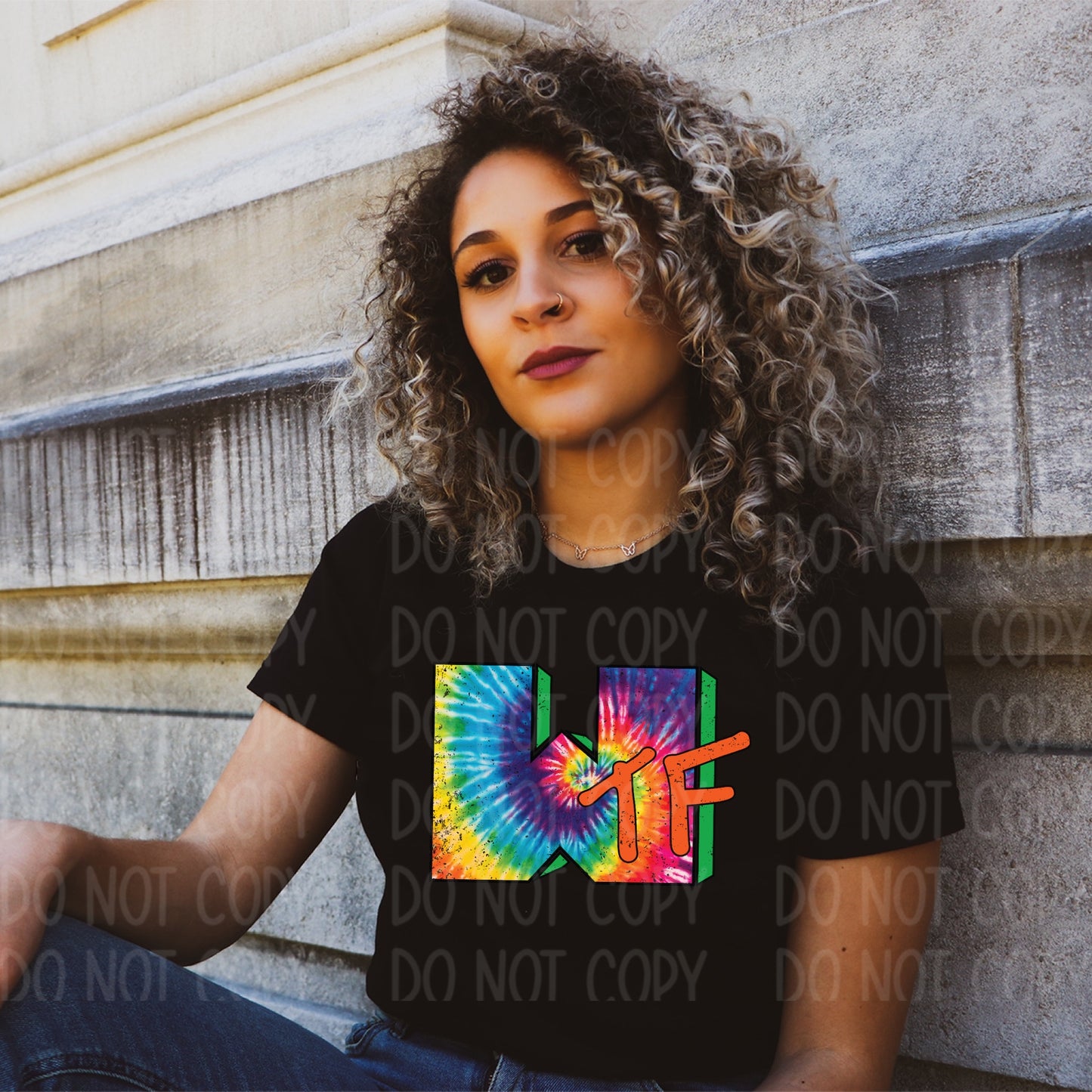 DTF TRANSFER WTF Retro Tie Dye