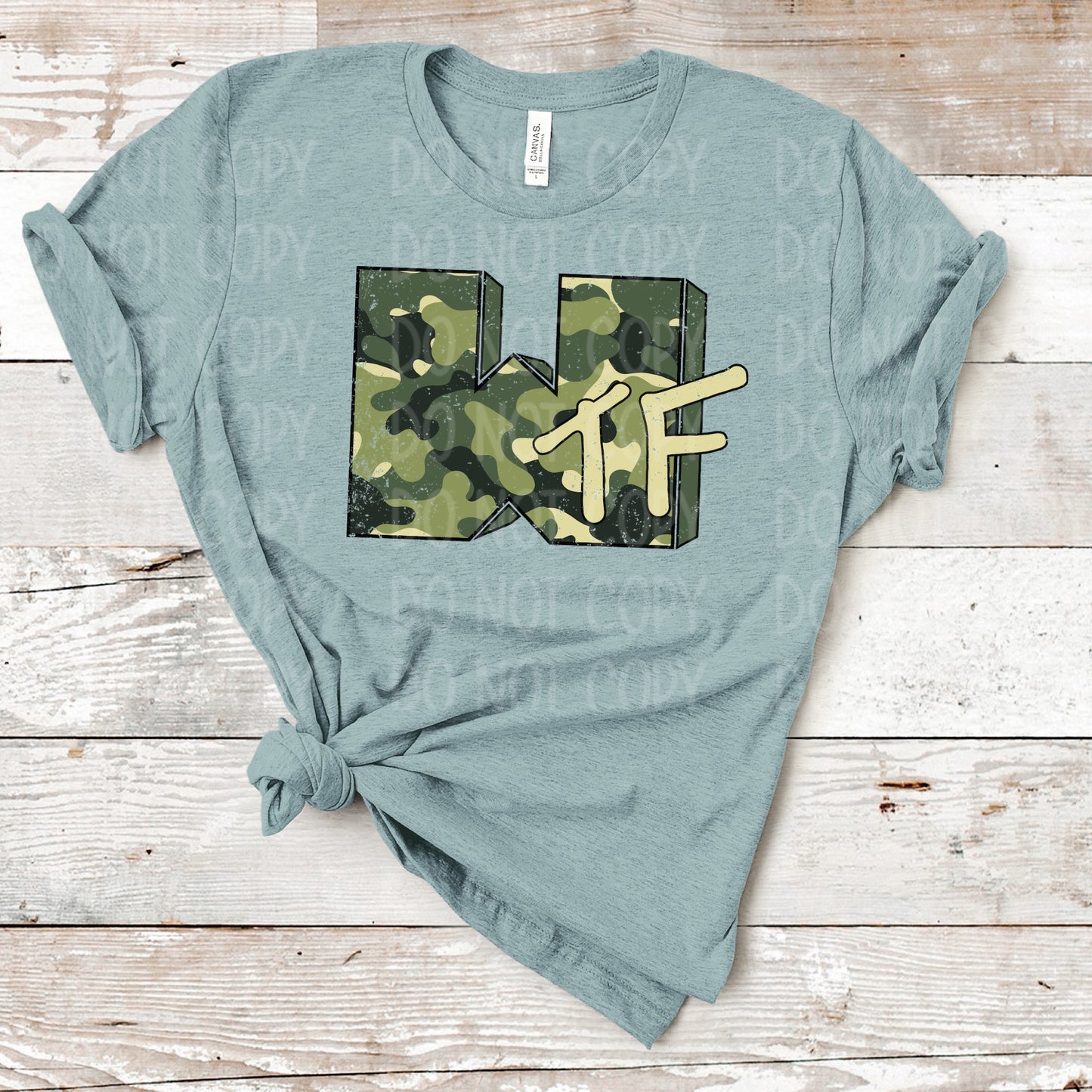 DTF TRANSFER WTF Retro Camo