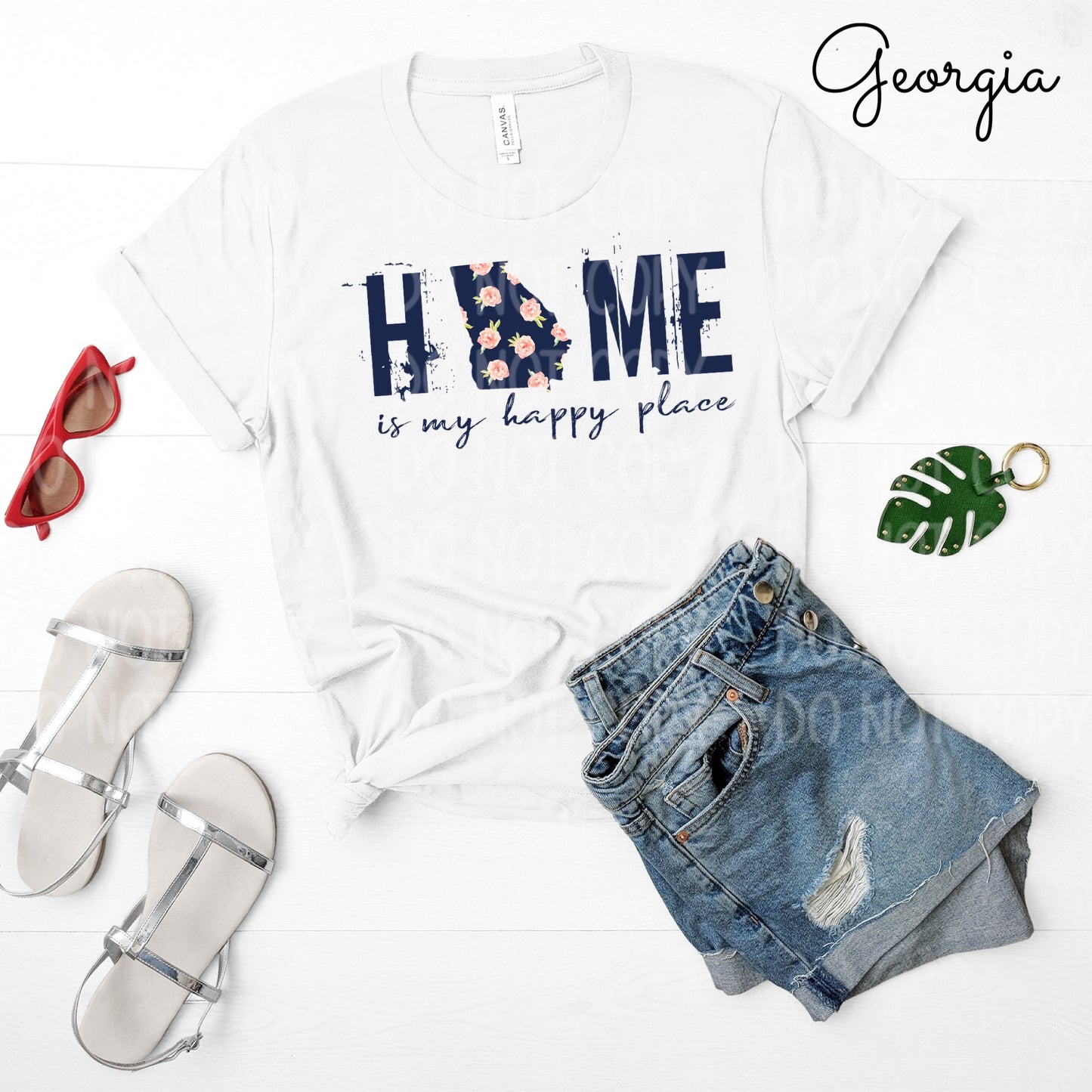 DTF TRANSFER Home Is My Happy Place GEORGIA