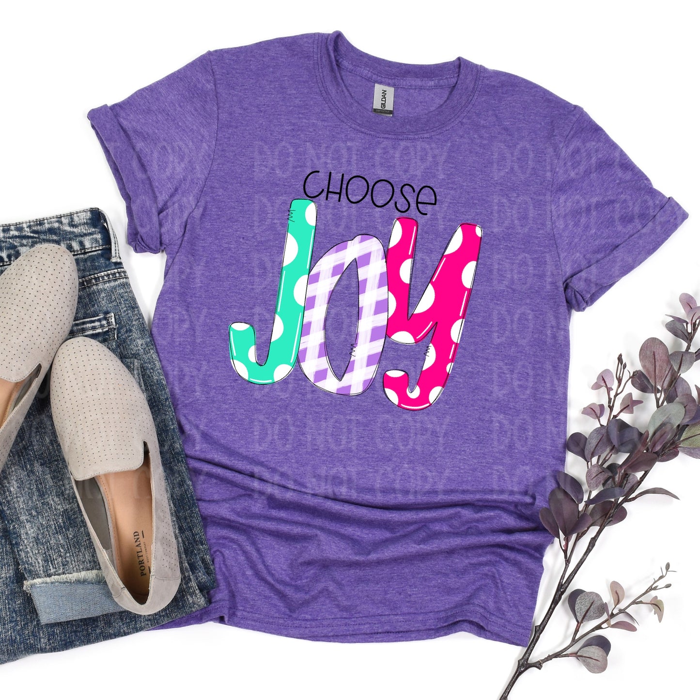 DTF TRANSFER Choose Joy Polka Dots
