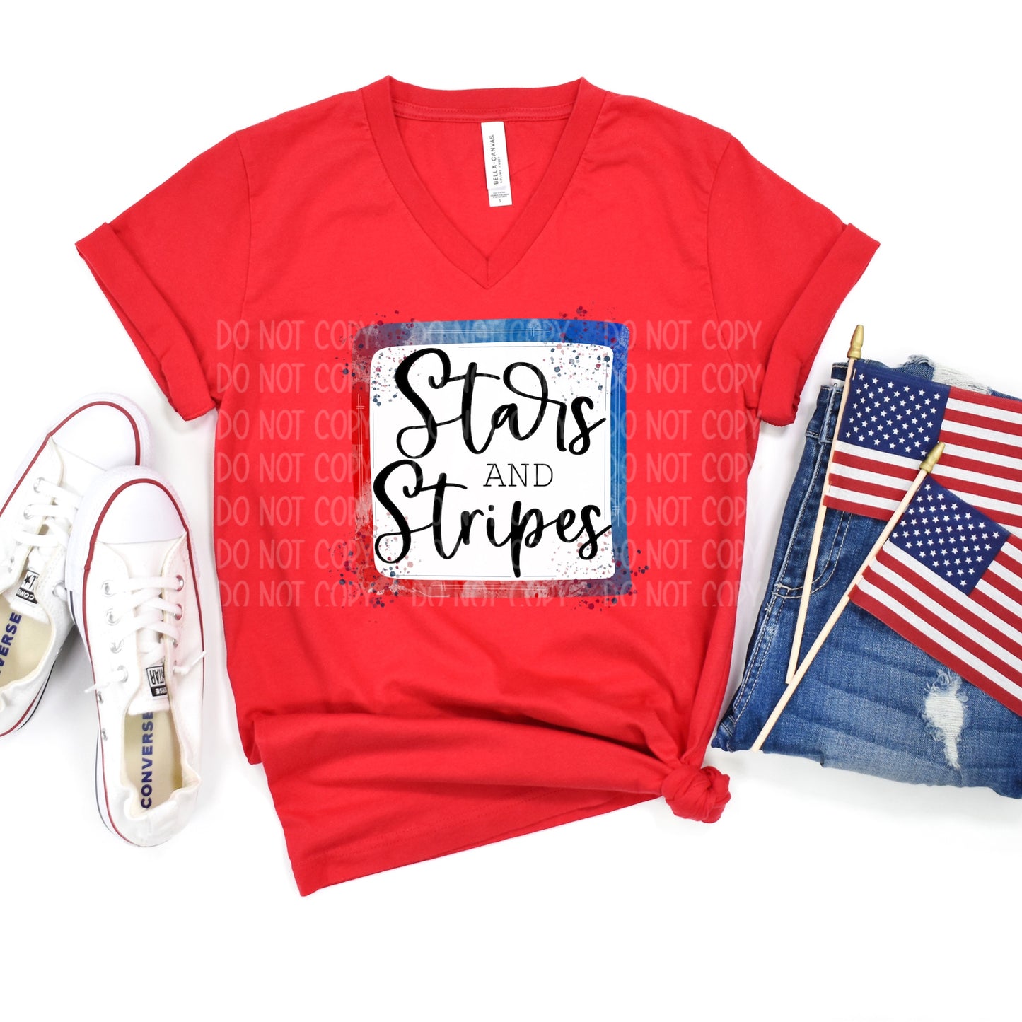 DTF TRANSFER Stars & Stripes (Splatter)