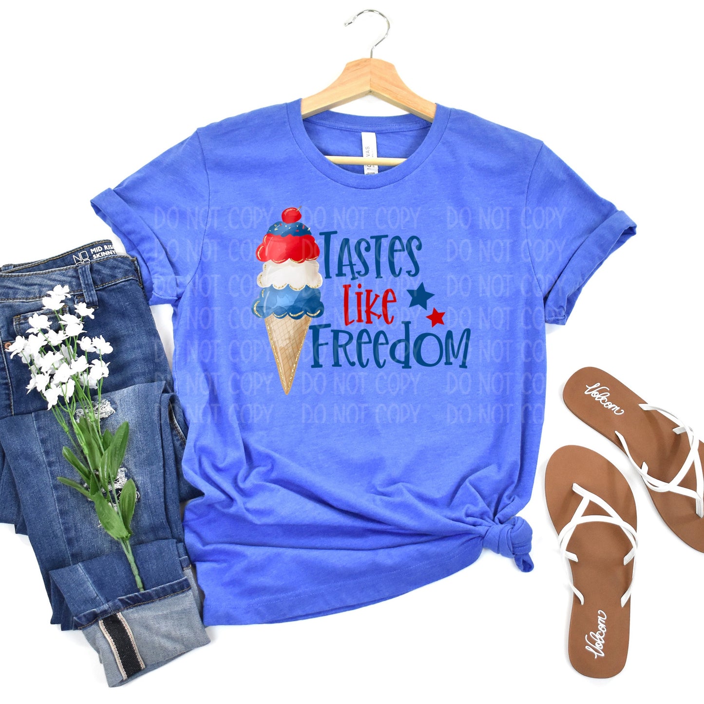 DTF TRANSFER Tastes Like Freedom (Ice Cream)