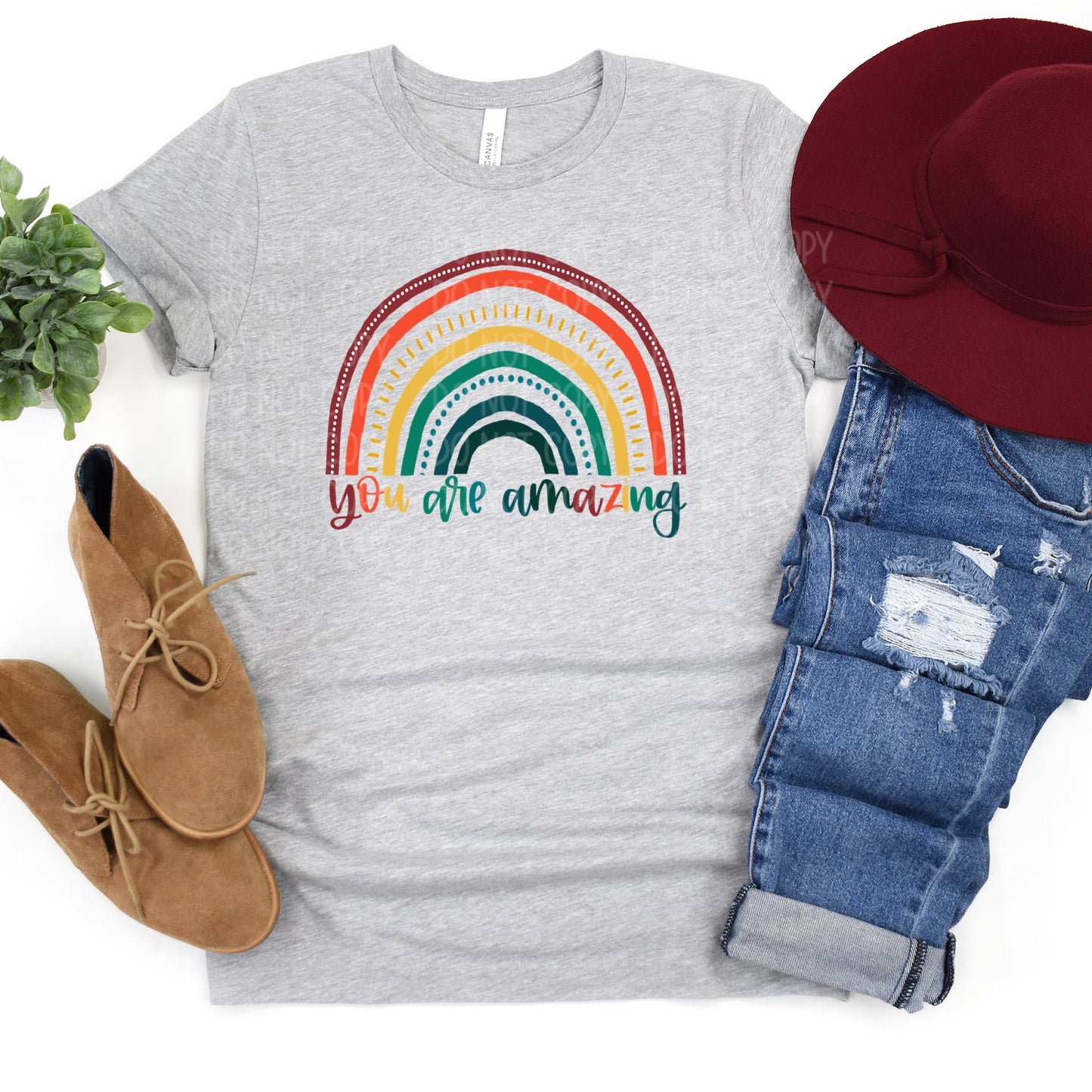 DTF TRANSFER You Are Amazing Rainbow