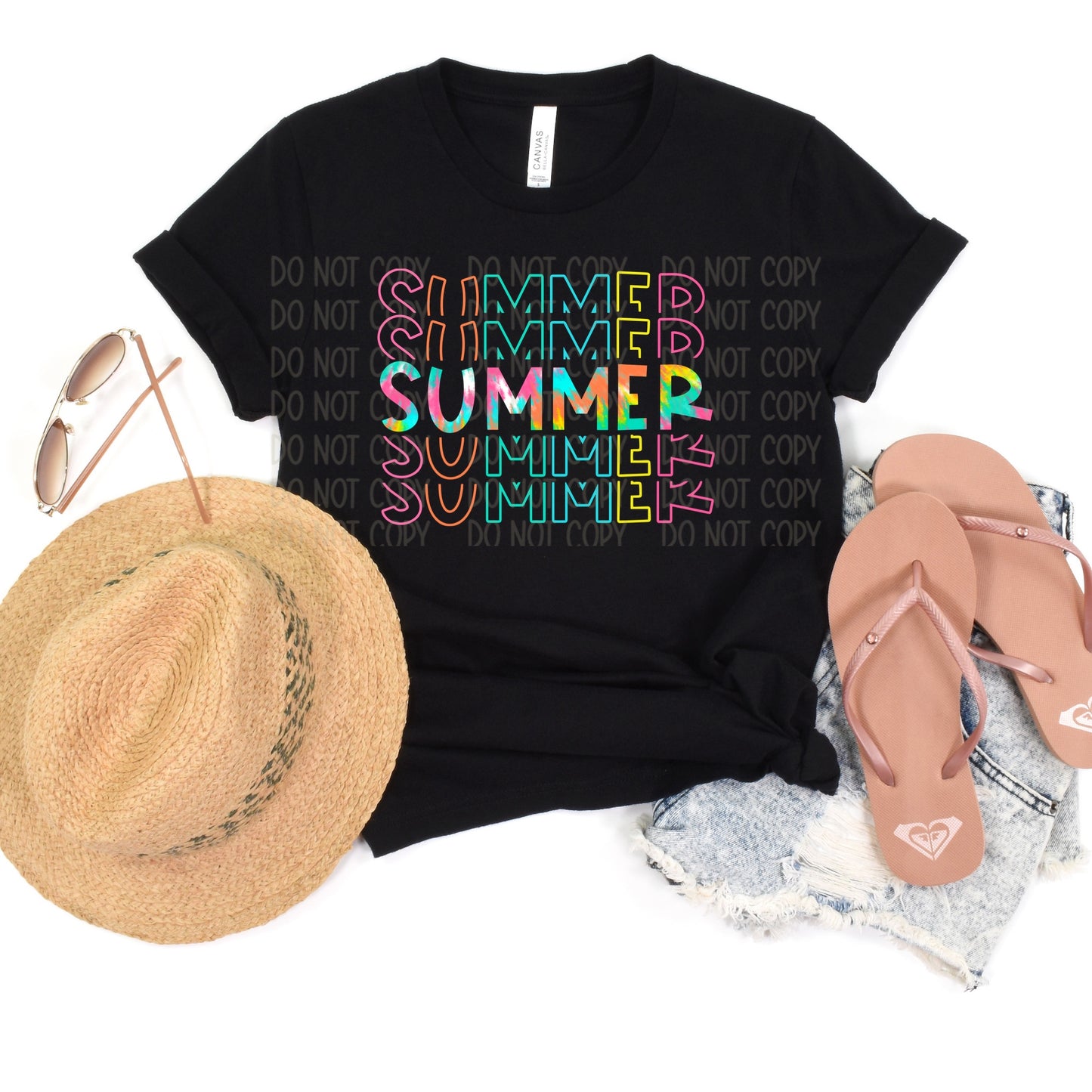 DTF TRANSFER Summer Stacked Tie Dye