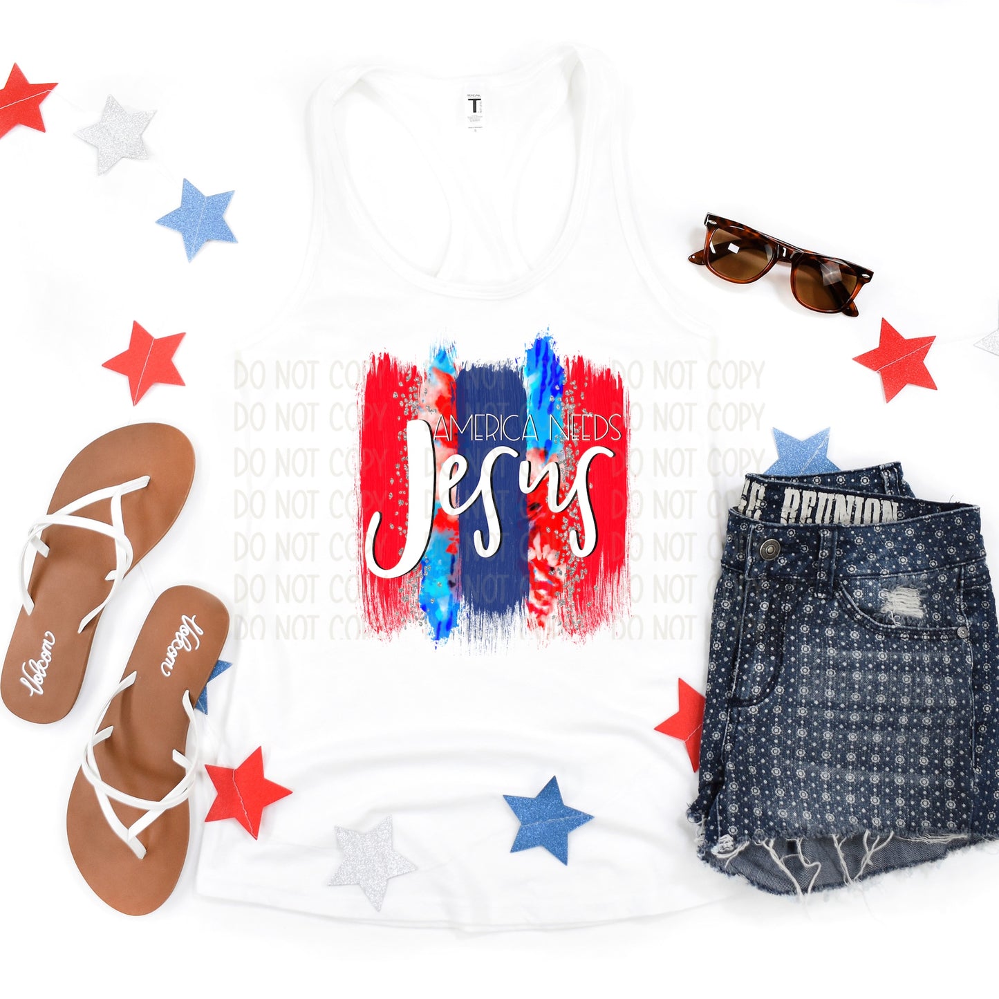 DTF TRANSFER America Needs Jesus