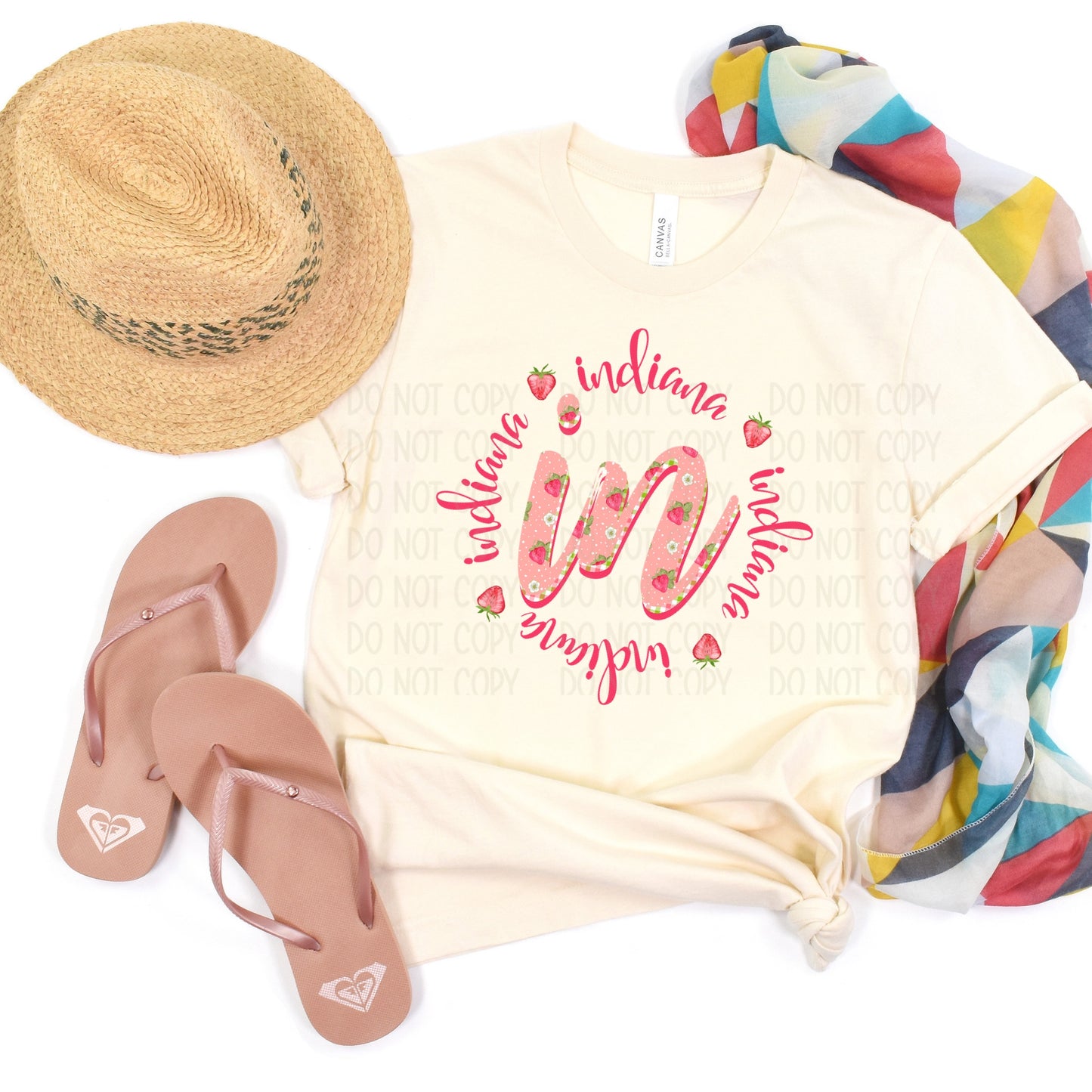 DTF TRANSFER Indiana Strawberry Print