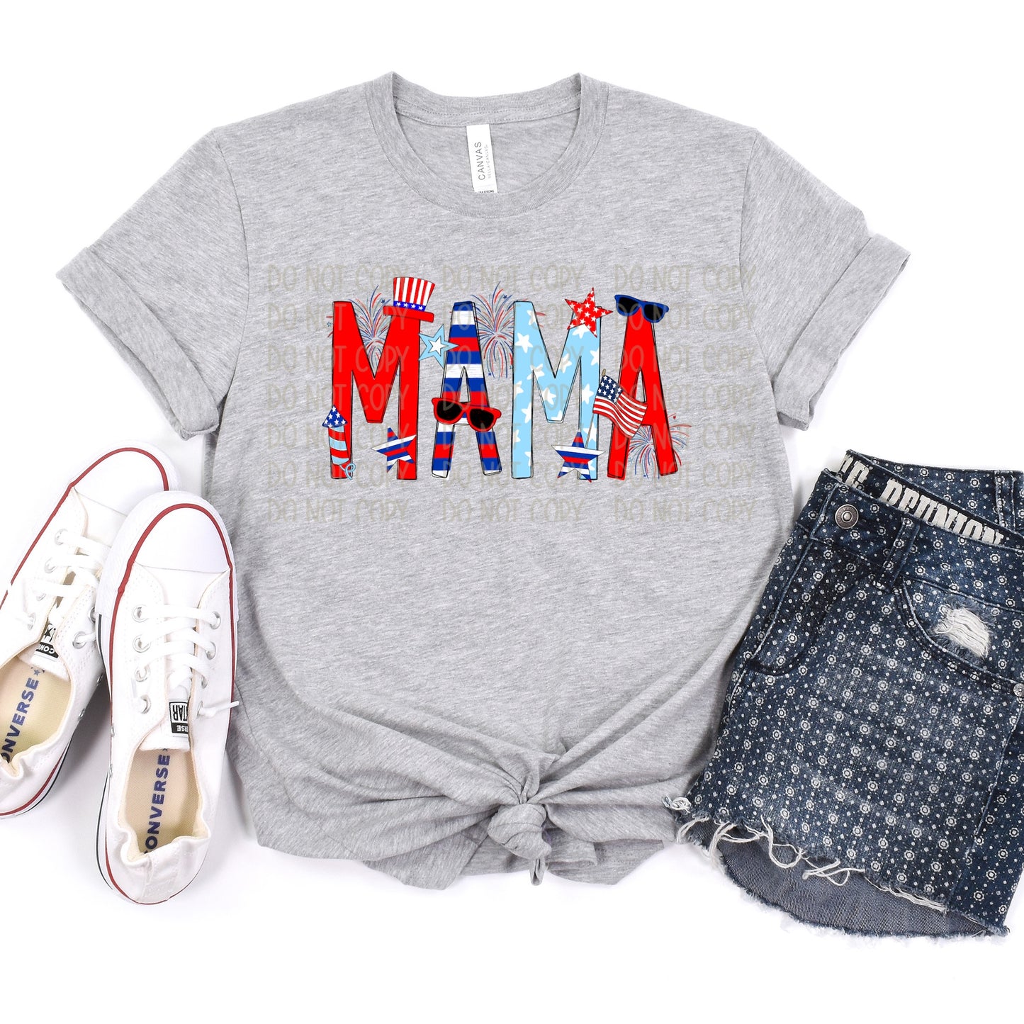 DTF TRANSFER Mama Patriotic