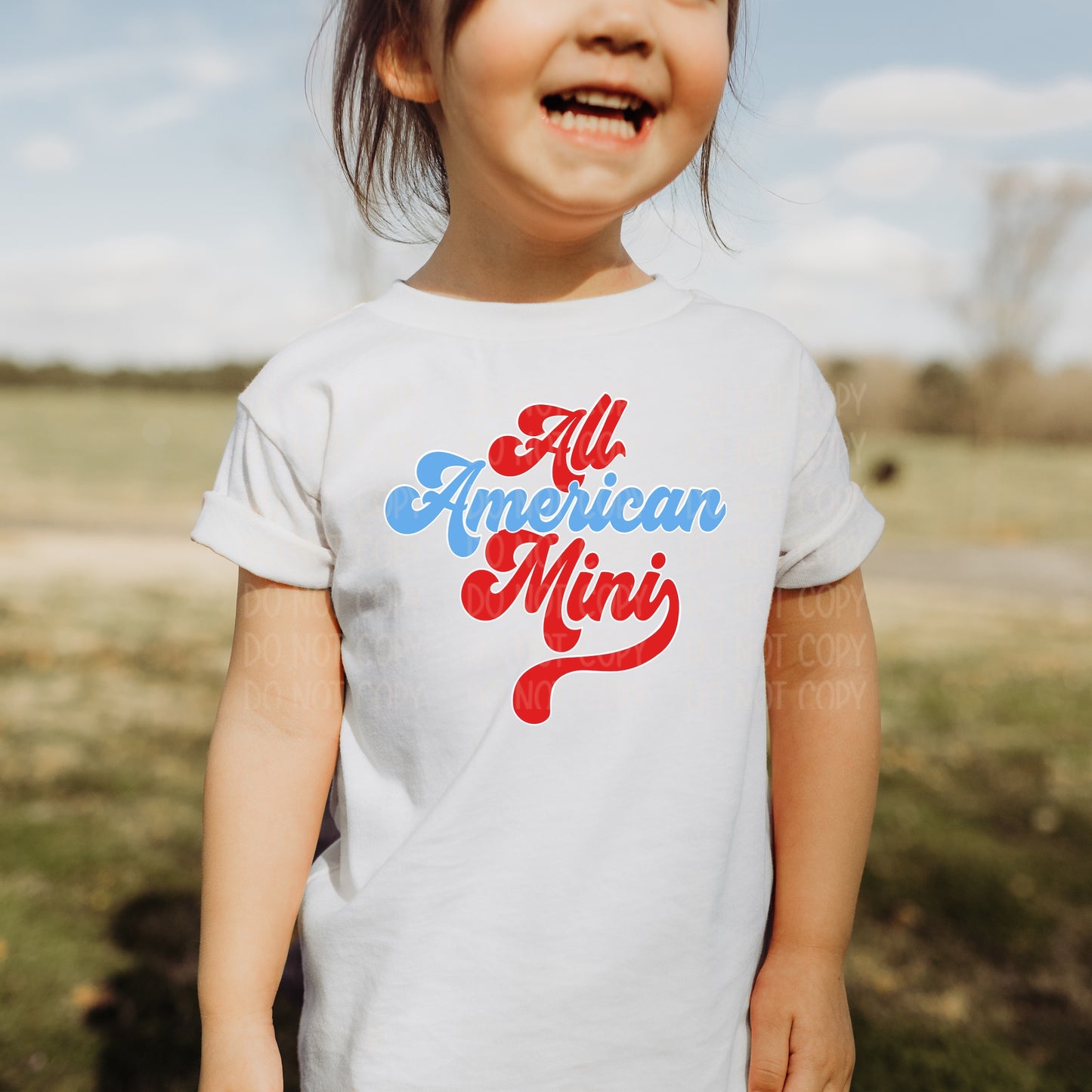 DTF TRANSFER All American Mini (Red/Red)