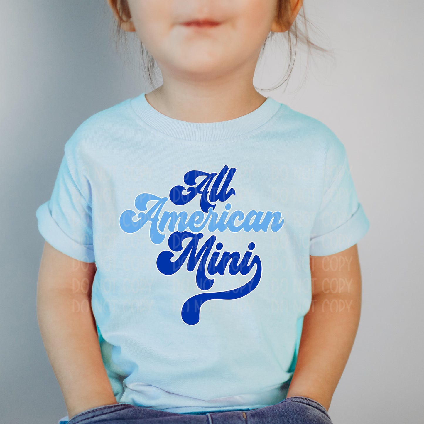 DTF TRANSFER All American Mini (Blue/Blue)