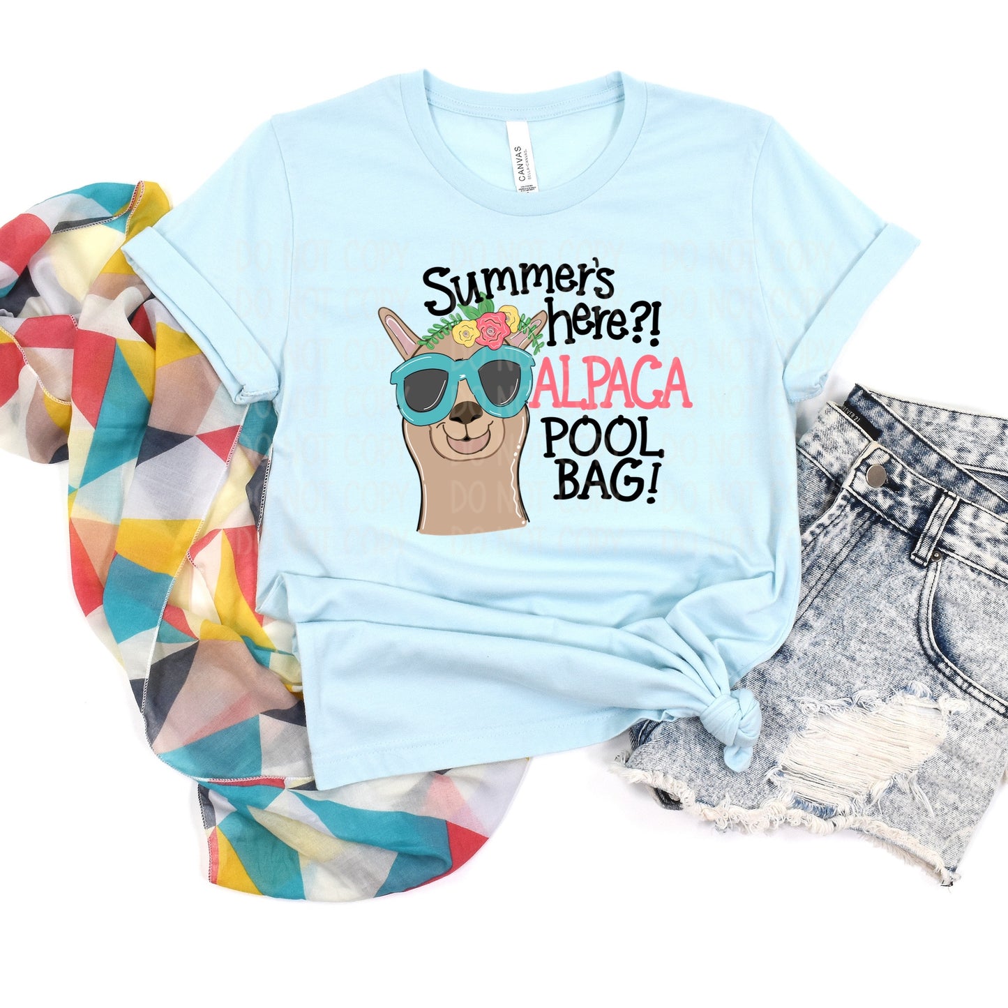 DTF TRANSFER Alpaca Pool Bag!