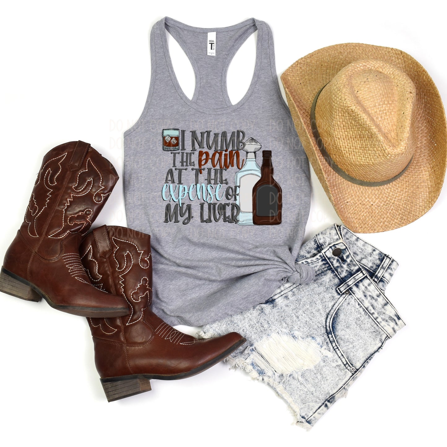 DTF TRANSFER I Numb The Pain At The Expense Of My Liver