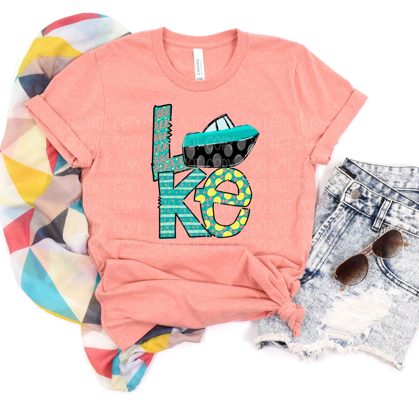 DTF TRANSFER Lake Polka Dots/Stripes