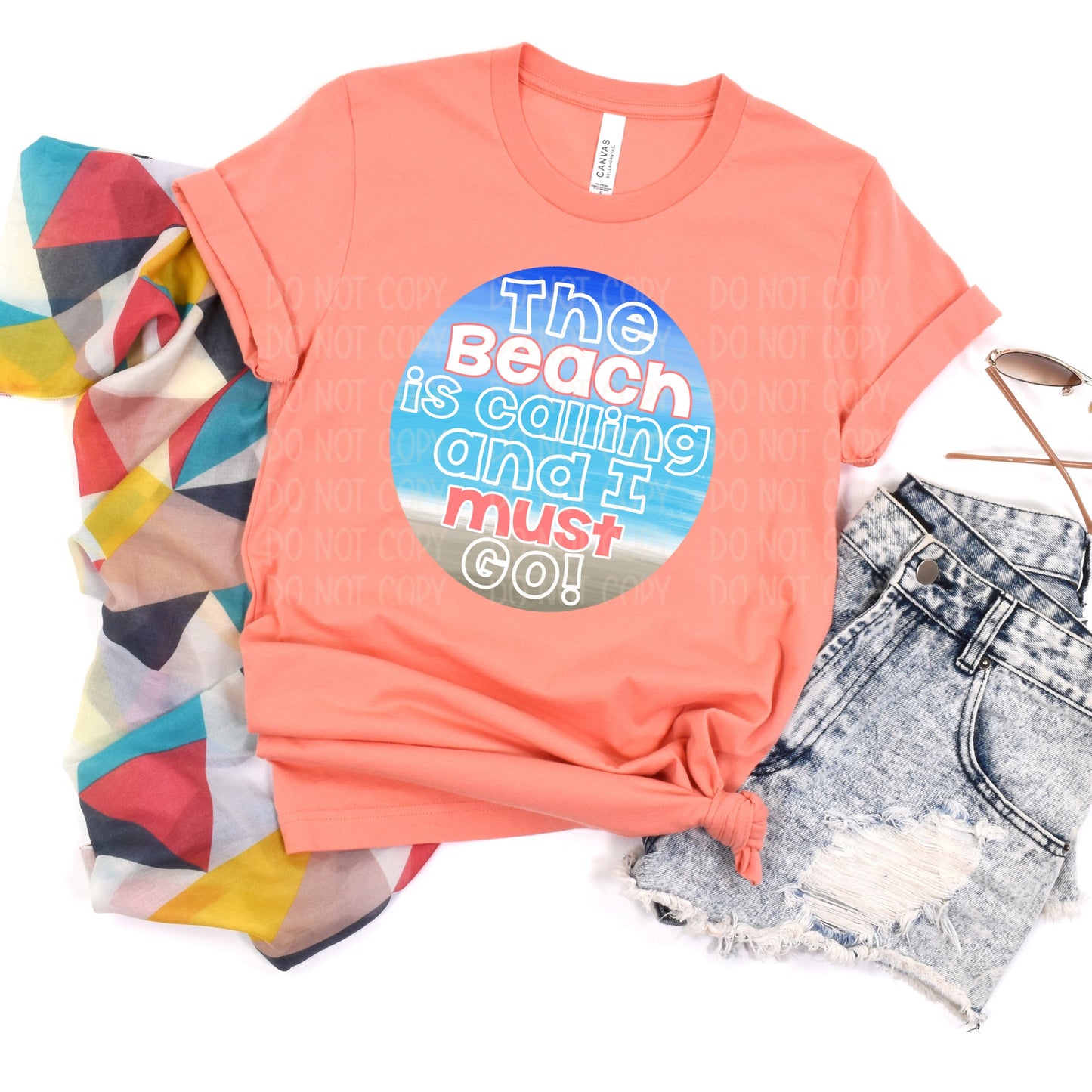 DTF TRANSFER The Beach Is Calling & I Must Go