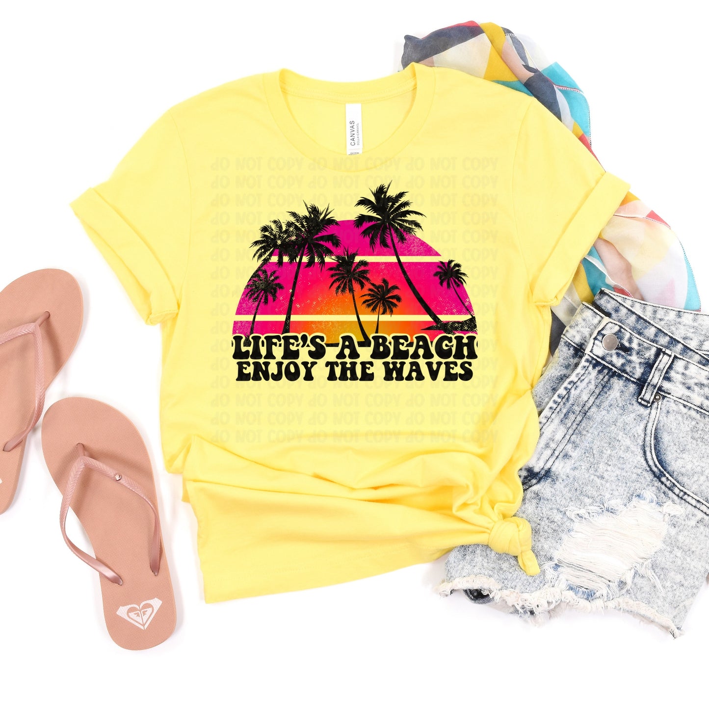 DTF TRANSFER Life's A Beach Enjoy The Waves