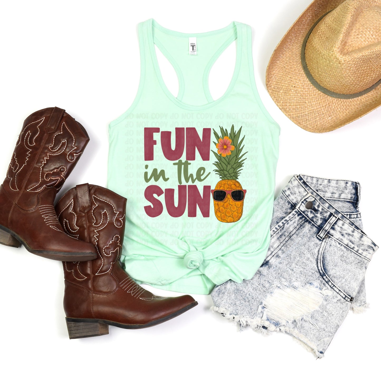 DTF TRANSFER Fun In The Sun Pineapple