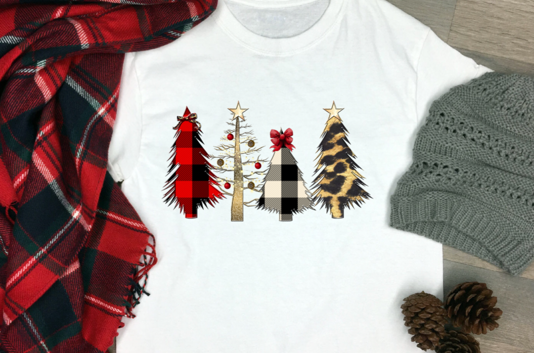 DTF TRANSFER 4 Christmas Trees