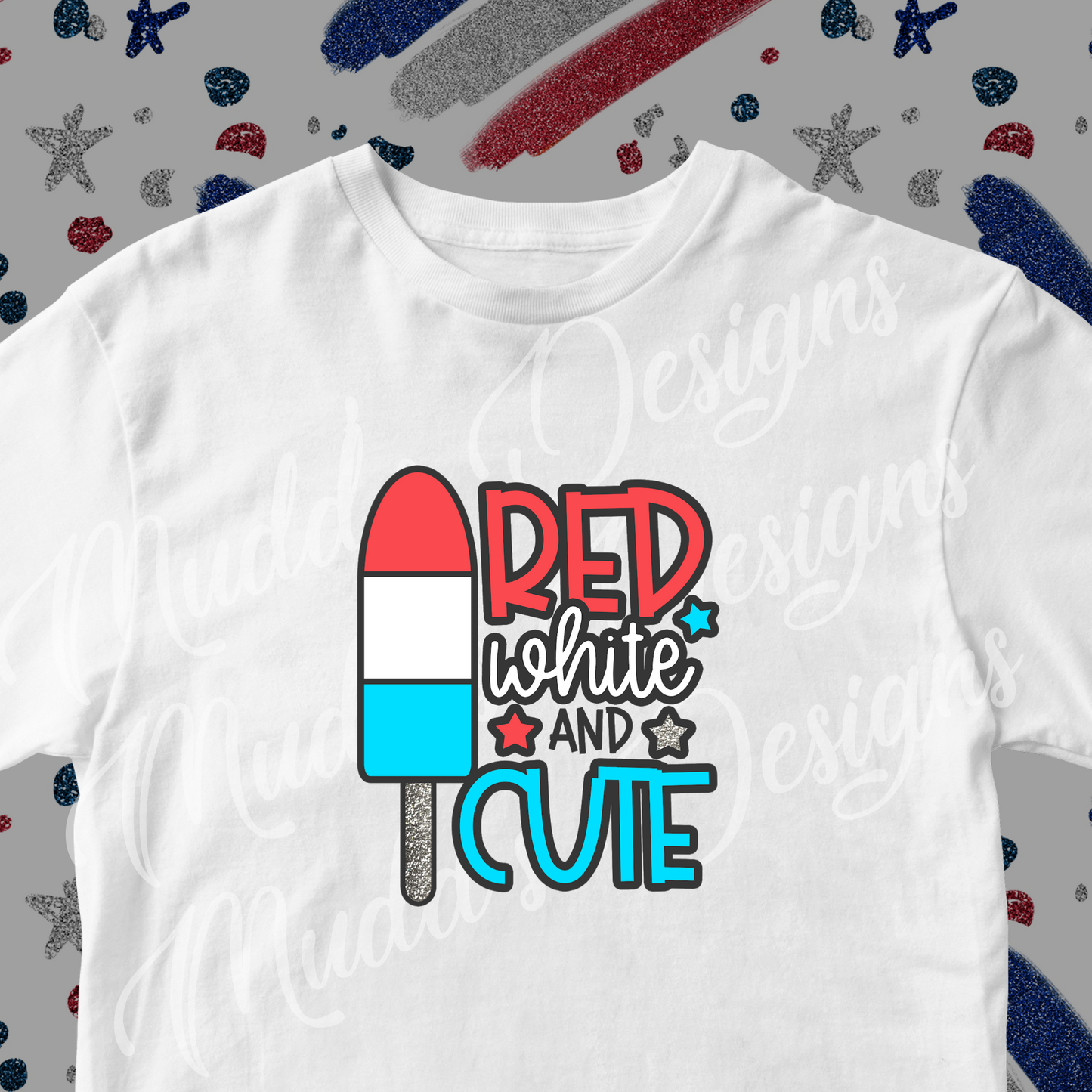 DTF TRANSFER Red white and cute