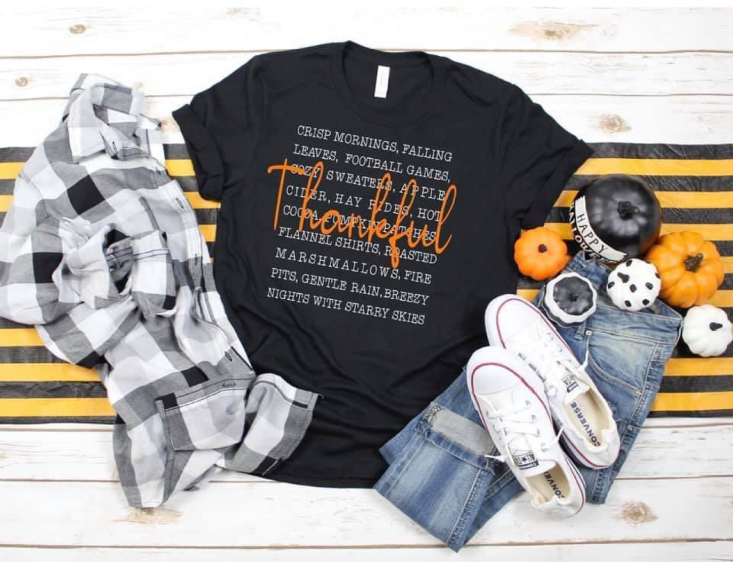 DTF TRANSFER Thankful (w/ Fall words)