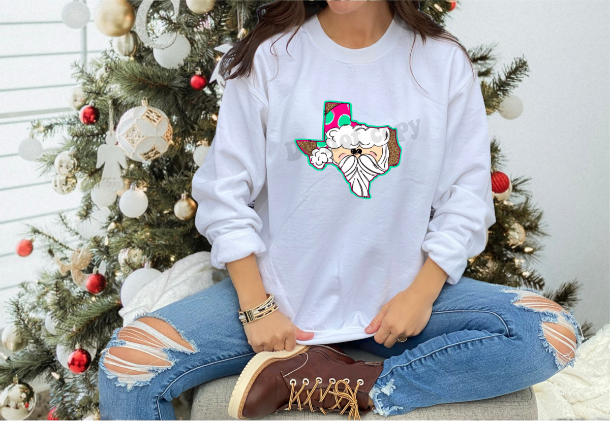 DTF TRANSFER Texas Santa