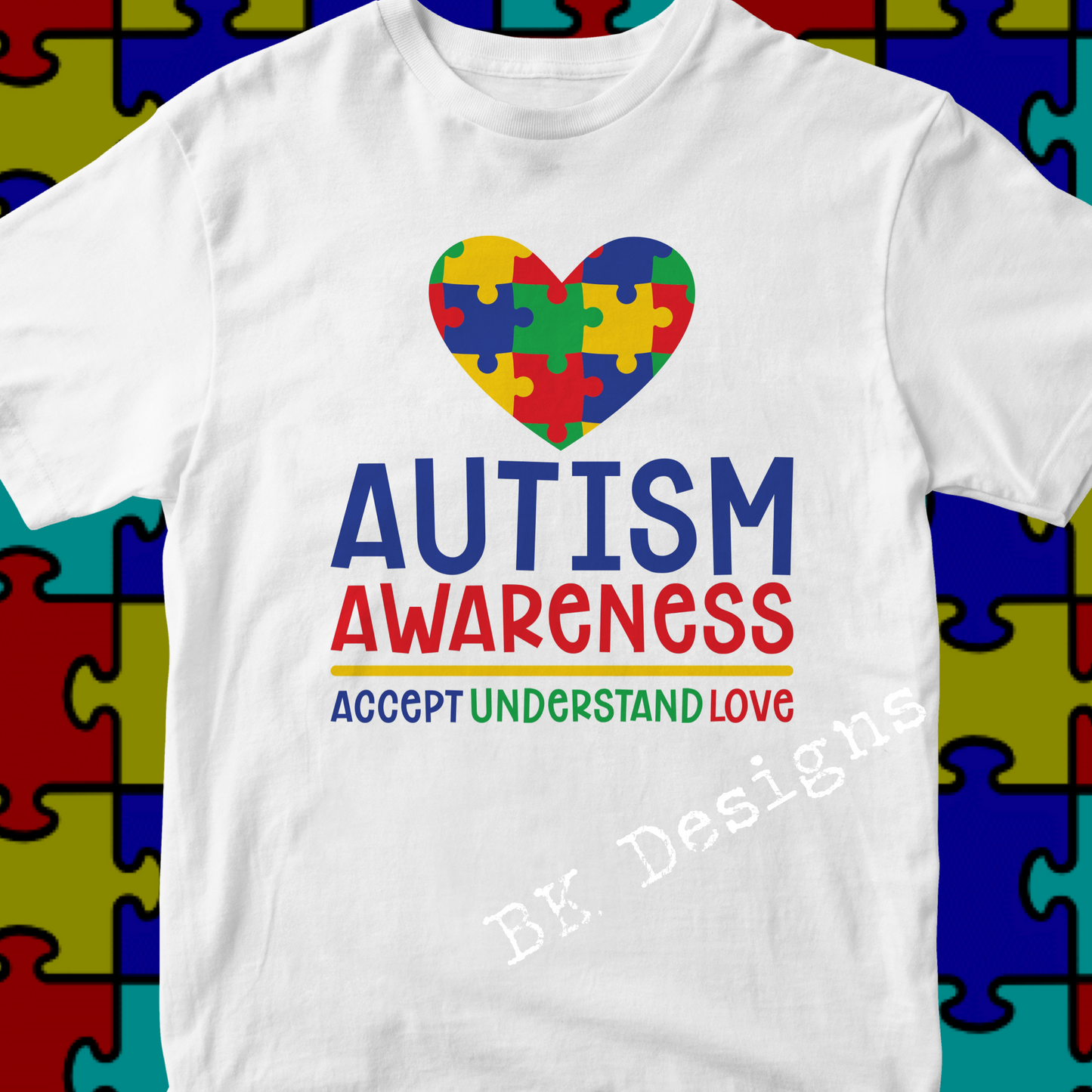 DTF TRANSFER Accept understand love AUTISM AWARENESS