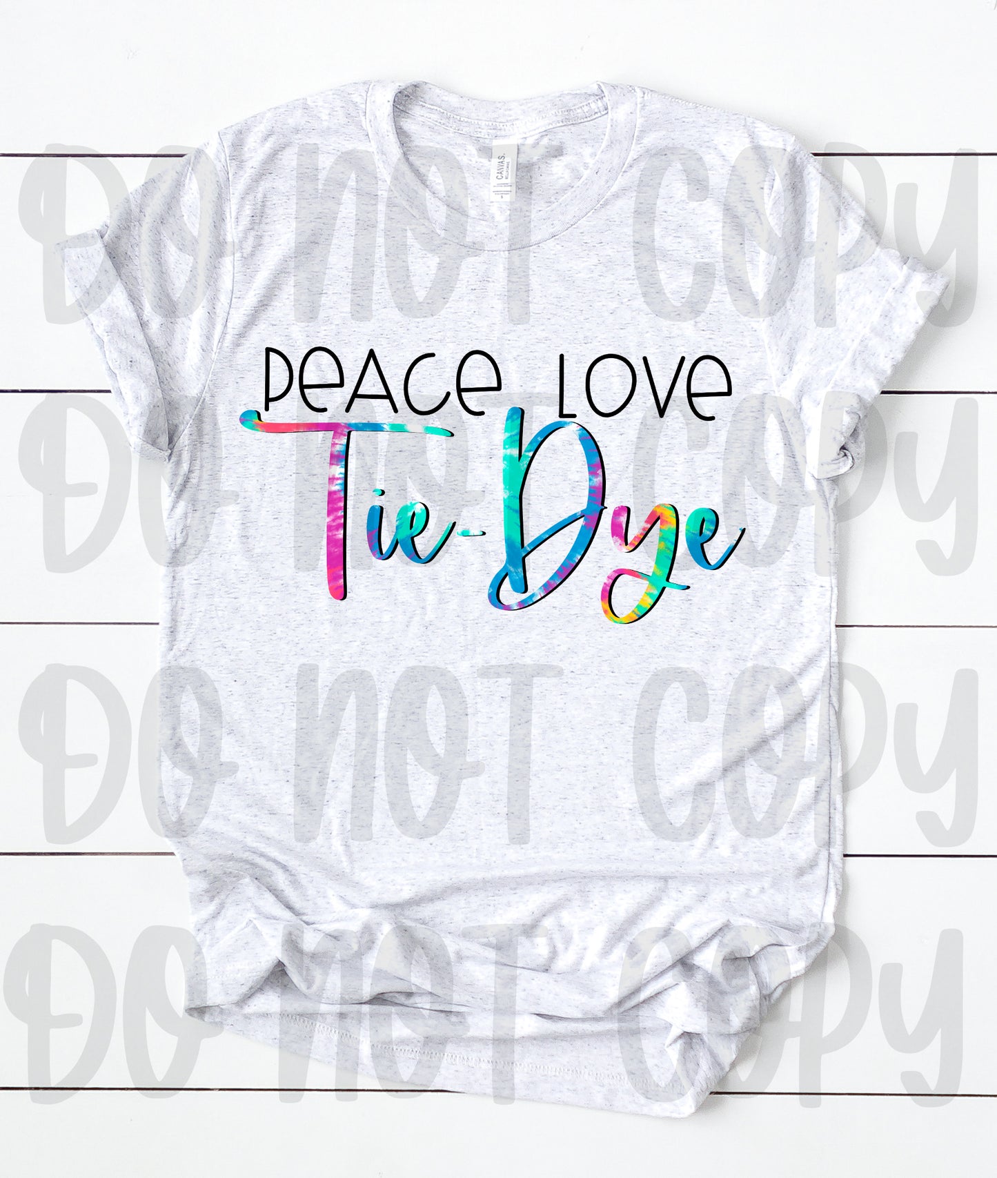 DTF TRANSFER Peace love tie dye