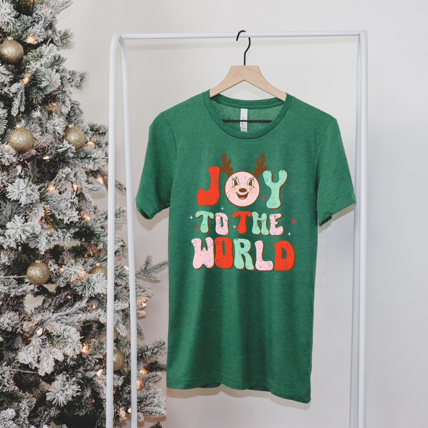 DTF TRANSFER Joy To The World Retro